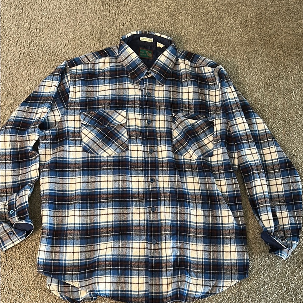 Men's Blue Plaid Shirt